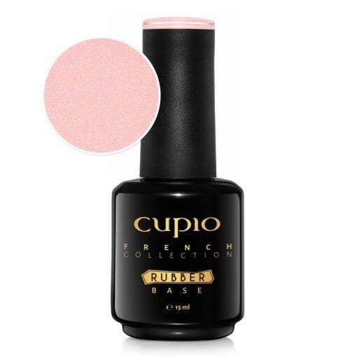 Cupio Rubber Base French Collection - Blush Shimmer Gold 15 ml Cupio 