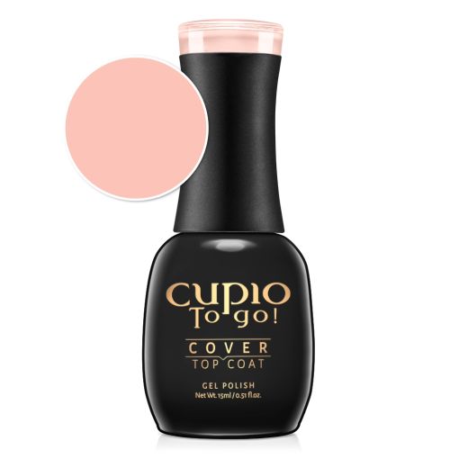 Cupio Cover Top Coat To Go! - Milky Beige 15ml