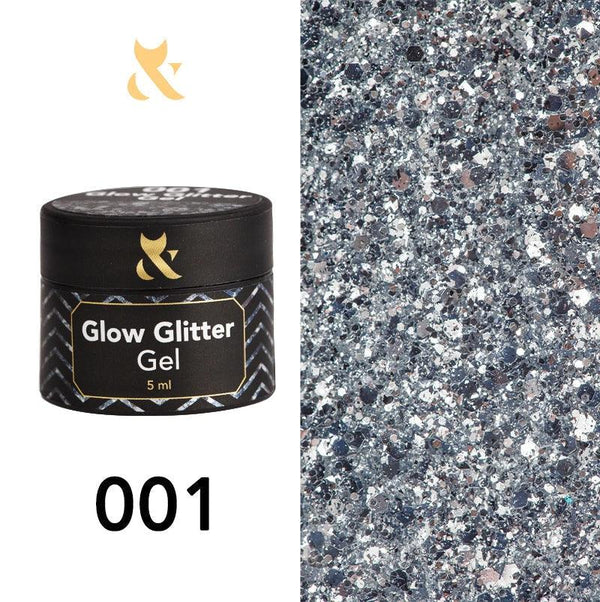 FOX Gel Polish Glow Glitter Gel 001 5 ml