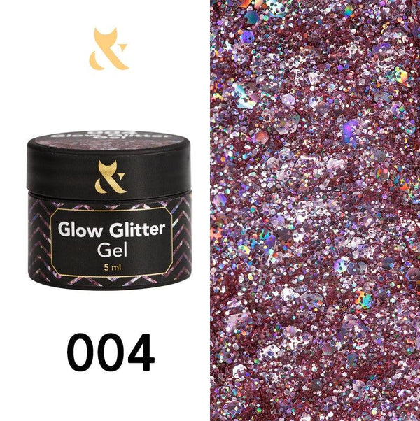 FOX Gel Polish Glow Glitter Gel 004 5 ml