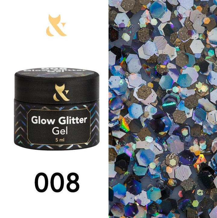 FOX Gel Polish Glow Glitter Gel 008 5ml