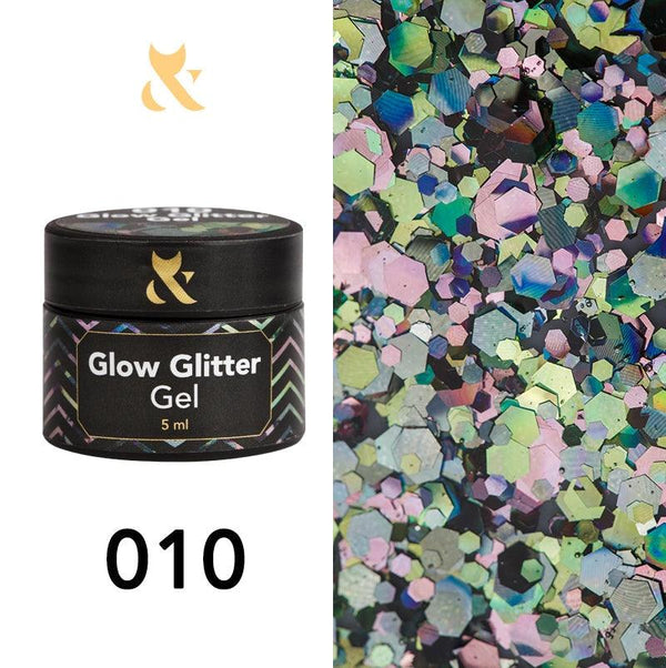 FOX Gel Polish Glow Glitter Gel 010 5 ml