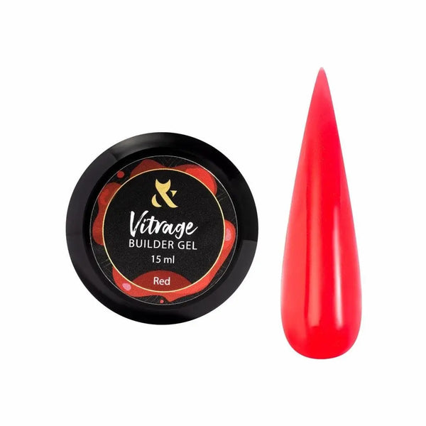 FOX Vitrage Builder Gel Red 15 ml FOX 