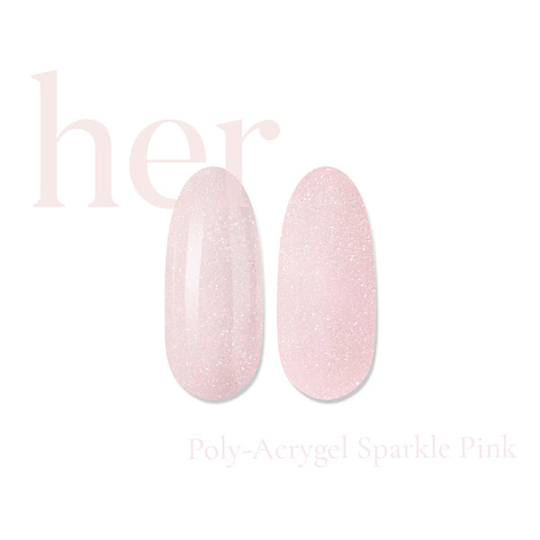 HER Poly-Acrygel Sparkle Pink 60g - Geolenn