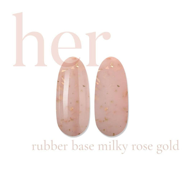 HER Rubber Base Milky Rose Gold HER 