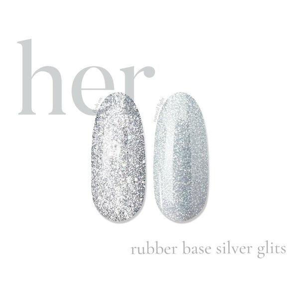 HER Rubber Base Silver Glits