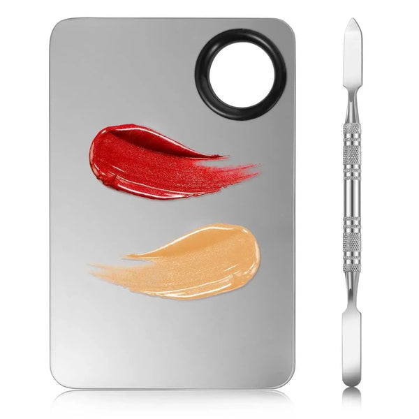 Paleta Amestec Culori din Otel Inoxidabil cu Spatula BrandLess 