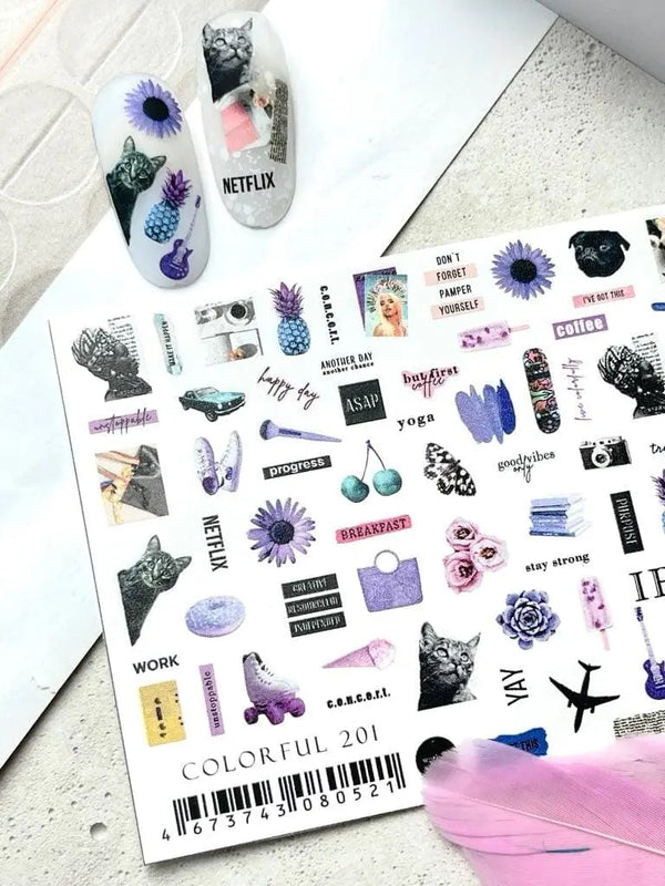 Sticker Colorful 201 Ibdi Nails 