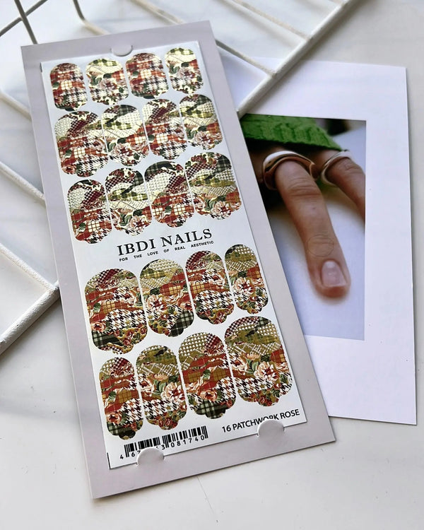Wraps 16 Patchwork Rose Ibdi Nails 