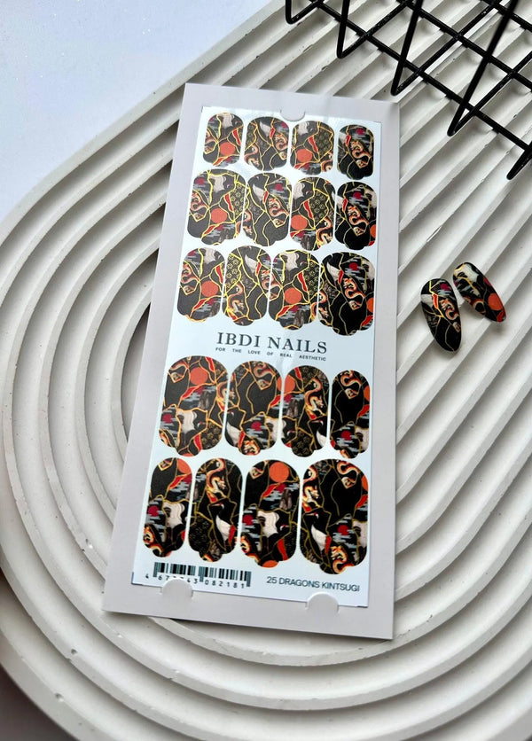 Wraps 25 Dragons Kinsugi Ibdi Nails 