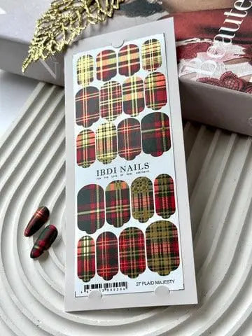 Wraps 27 Plaid Majesty Ibdi Nails 