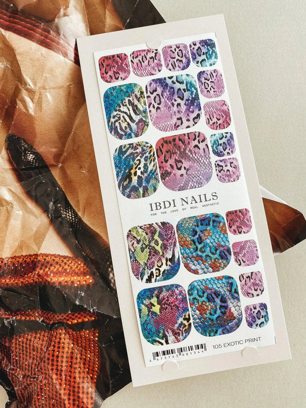Wraps Pedichiura 105 Exotic Print Ibdi Nails 